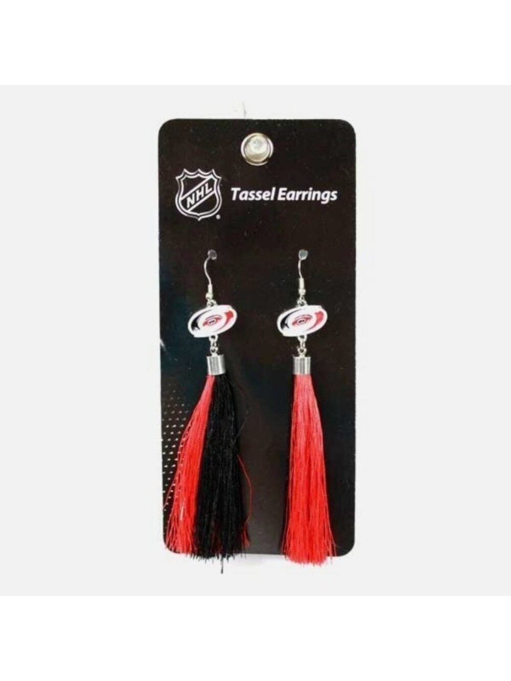 Carolina Hurricanes Dangle Earrings Fashion Tassel Style With Team Logo NHL New